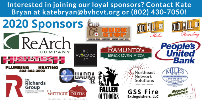 Golf tourney sponsors for FB and website 7.31.20